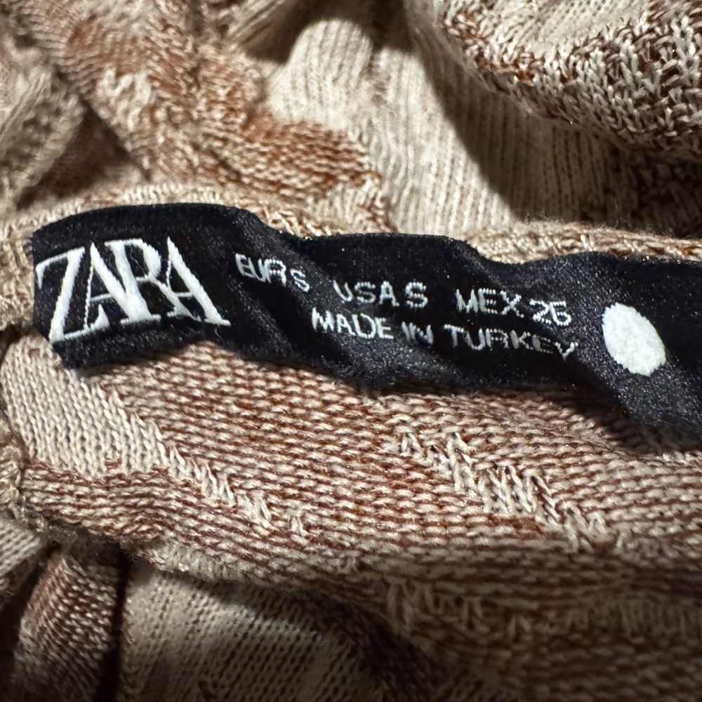 🌿 ZARA Wrinkled Jacquard Floral Dress | Size S | NWOT - Picture 5 of 5